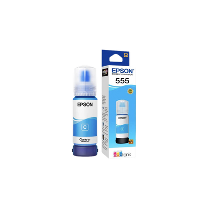 BOTELLA DE TINTA EPSON T555220 AL COLOR CIAN 70 ML T555220-AL