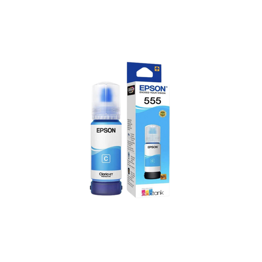 BOTELLA DE TINTA EPSON T555220 AL COLOR CIAN 70 ML T555220-AL