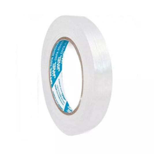 CINTA ADHESIVA DE FILAMENTO TRANSPARENTE JANEL 12 MM X 50 M 1221250100