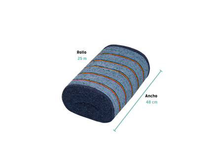 JERGAS EN ROLLO SARGA GRUESA, 25 M X 48 CM, KLINTEK MODELO: 57057 57058 CLAVE: JER-25R JER-25A