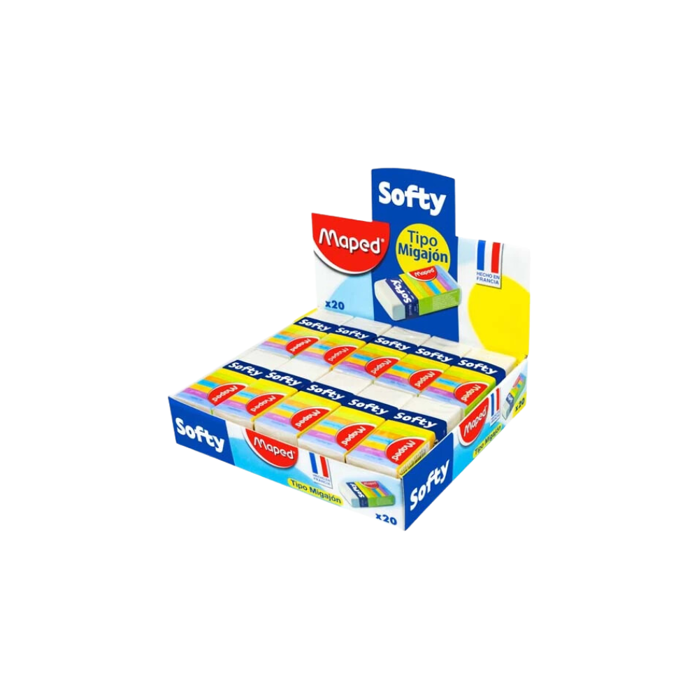 GOMA BLANCA MAPED SOFTY CAJA CON 20 PIEZAS 3154145117905