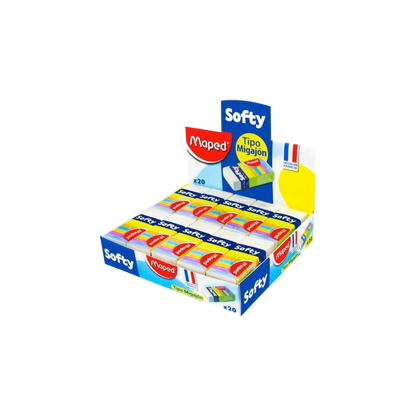 GOMA BLANCA MAPED SOFTY CAJA CON 20 PIEZAS 3154145117905