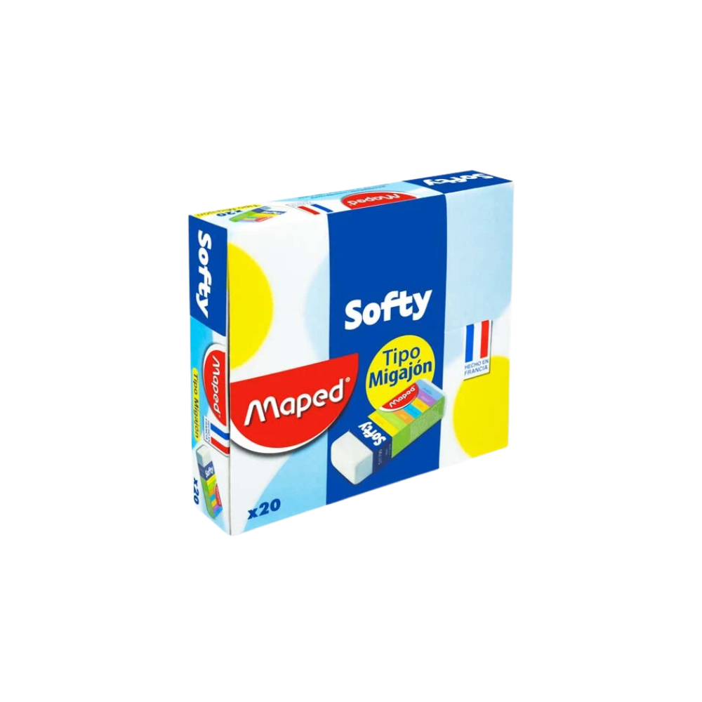 GOMA BLANCA MAPED SOFTY CAJA CON 20 PIEZAS 3154145117905