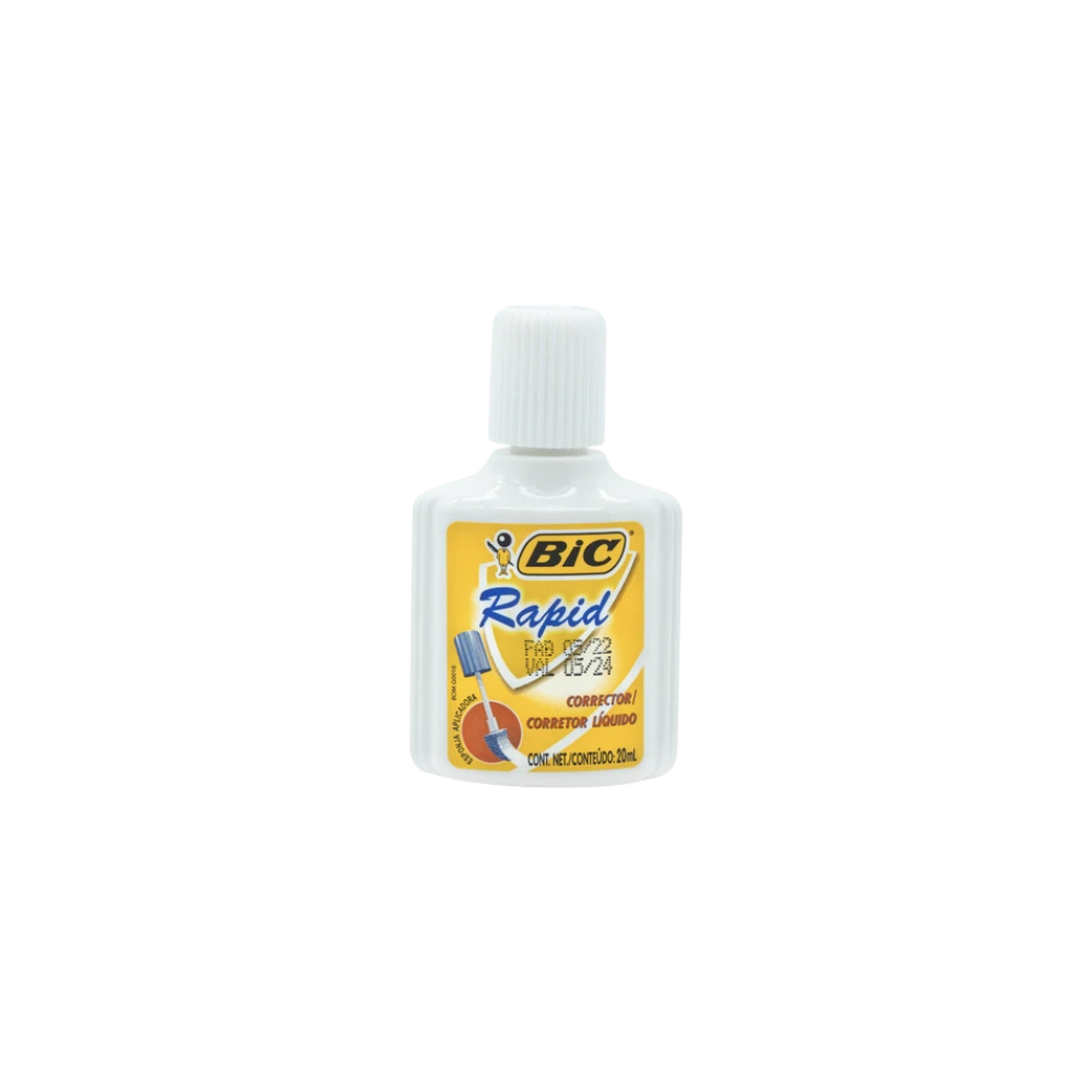 CORRECTOR BIC LIQUIDO DE BROCHA RAPID 1 PIEZA 20 ML 070330515239