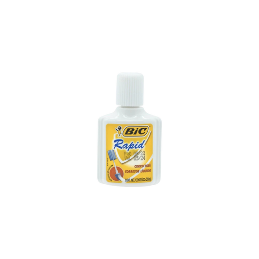 CORRECTOR BIC LIQUIDO DE BROCHA RAPID 1 PIEZA 20 ML 070330515239