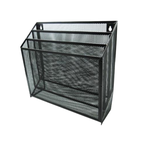 CLASIFICADOR NEXTEP MALLA METÁLICA 3 NIVELES GRANDE CAJA BLANCO-NEGRO NE-176