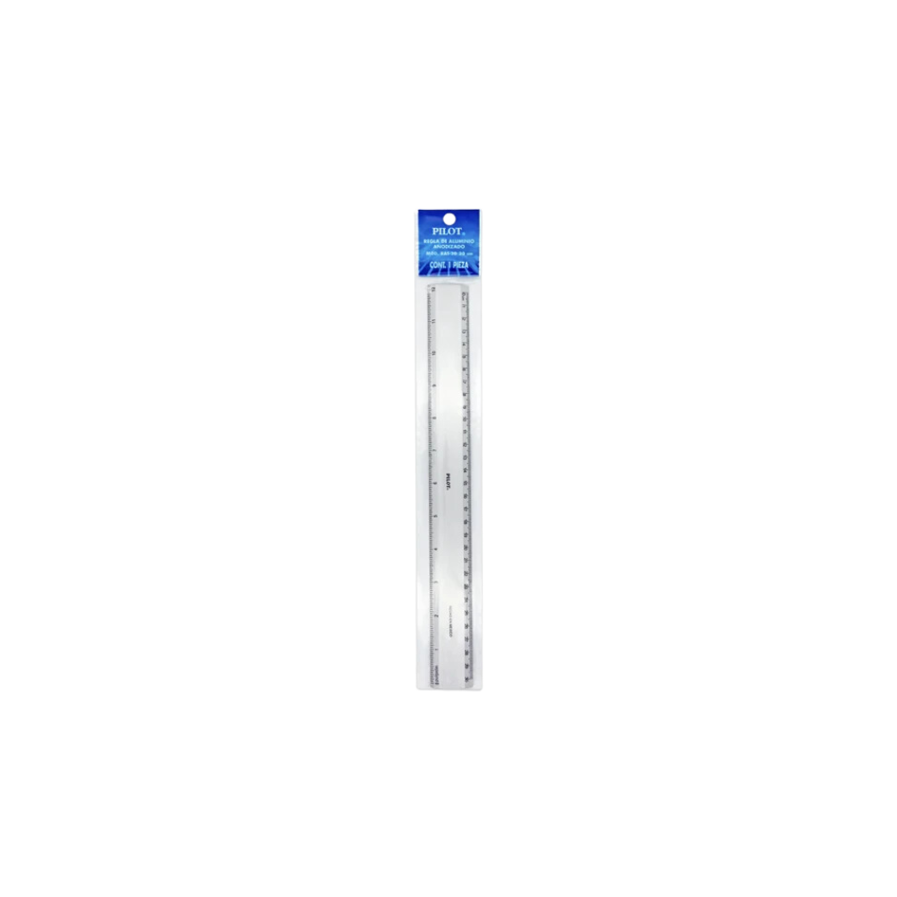 REGLA PILOT DE 30CM METÁLICA DE ALUMINIO 1 PIEZA p1700